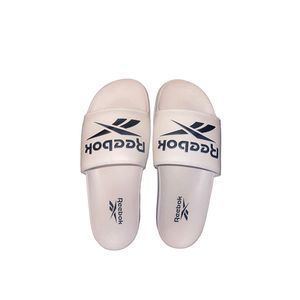 White Reebok Unisex Athletic Slides